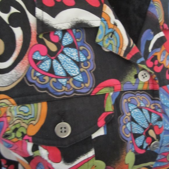 CHICOS - Black/Multi Color Over Jacket-Size 14/16 - Picture 4 of 6